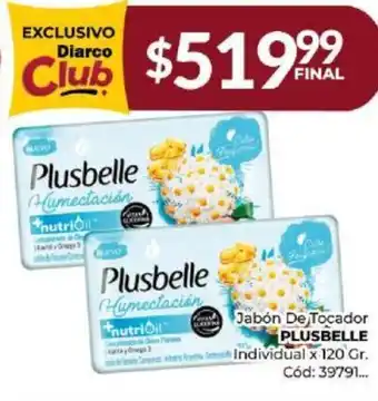 Diarco Jabón De Tocador PLUSBELLE Individual x 120gr oferta