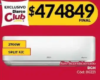Diarco Aire Acondicionado BGH 2700w oferta