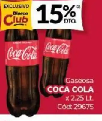 Diarco Gaseosa COCA COLA x 2,25lt oferta