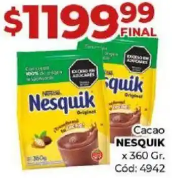 Diarco Cacao NESQUIK x 360gr oferta