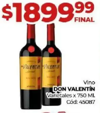 Diarco Vino DON VALENTÍN Varietales x 750ml oferta