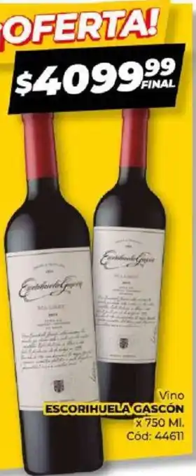 Diarco Vino ESCORIHUELA GASCÓN x 750ml oferta