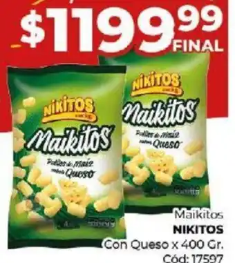 Diarco Maikitos NIKITOS Con Queso x 400gr oferta