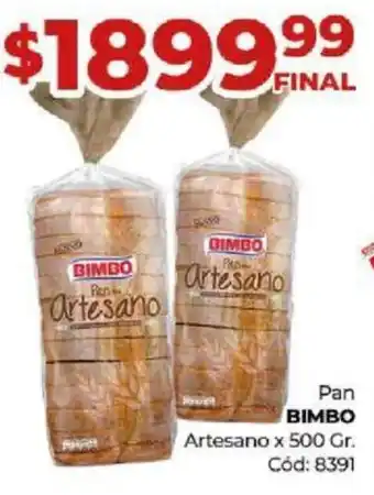 Diarco Pan BIMBO Artesano x 500gr oferta