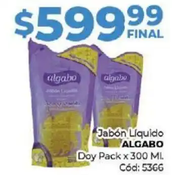 Diarco Jabón Líquido ALGABO Doy Pack x 300ml oferta