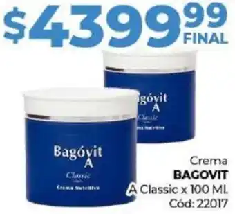 Diarco Crema BAGOVIT A Classic x 100ml oferta