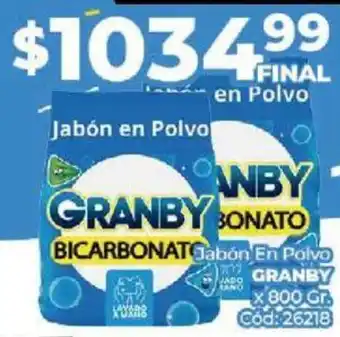 Diarco Jabón en Polvo GRANBY x 800gr oferta