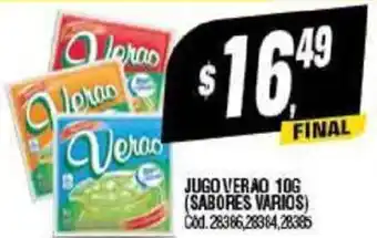 Supermercados Yaguar JUGO VERAO 10G oferta