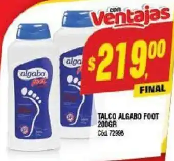 Supermercados Yaguar TALCO ALGABO FOOT 200GR oferta
