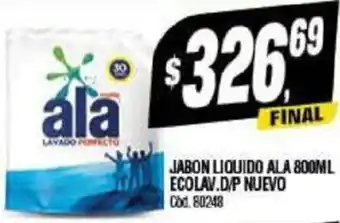 Supermercados Yaguar JABON LIQUIDO ALA 800ML oferta