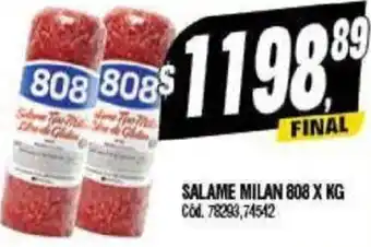 Supermercados Yaguar SALAME MILAN 808 X KG oferta