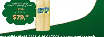 Levité Agua saborizada manzana, naranja y pomelo x 1.5lt c/u