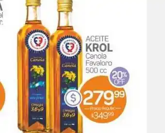 Alvear Krol Aceite Canola Favaloro 500cc oferta