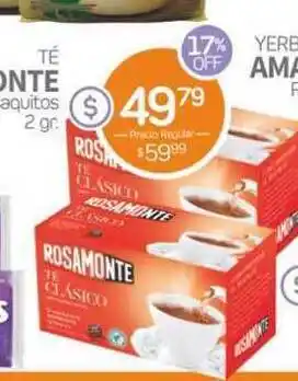Alvear Té Rosamonte 2gr oferta