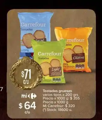 Carrefour Express Carrefour Tostadas gruesas varios tipos 200grs oferta