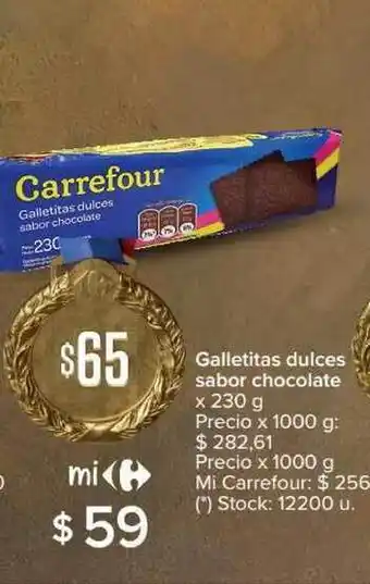 Carrefour Express Carrefour Galletitas dulces sabor chocolate x 230g oferta