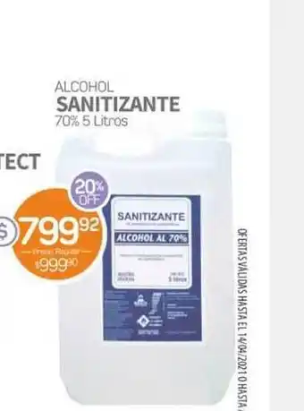 Alvear Sanitizante Alcohol 70% 5 Litros oferta