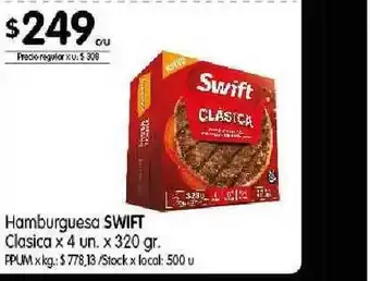 Disco Swift Hamburguesa Clasica x 4un. x 320gr. oferta