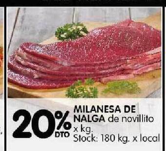 Disco Milanesa de Nalga de Novillito x kg oferta