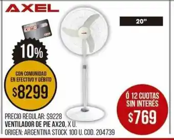 Coto Axel Ventilador De Pie AX20, X.U. oferta