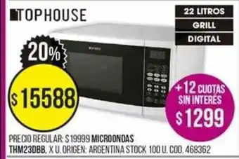 Coto Tophouse Microondas THM23088. X.U. oferta