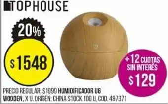 Coto Tophouse Humudificador U6 Wooden, XU. oferta