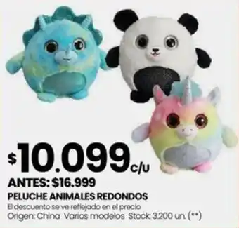 Changomas PELUCHE ANIMALES REDONDOS oferta