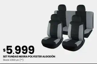 Changomas SET FUNDAS NEGRA POLYESTER ALGODÓN oferta