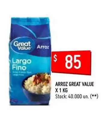 Walmart Great Value Arroz x 1kg oferta
