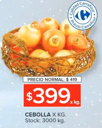Carrefour CEBOLLA X KG oferta