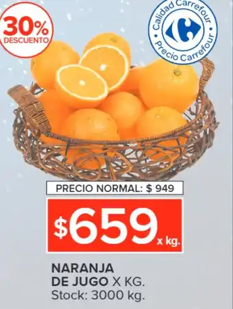 Carrefour NARANJA DE JUGO X KG oferta