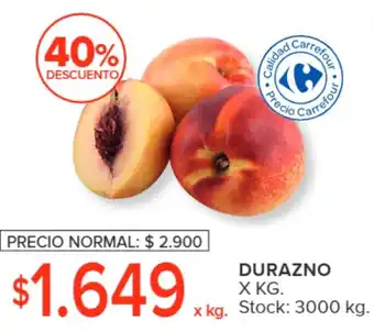 Carrefour DURAZNO X KG oferta