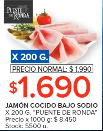 Carrefour JAMÓN COCIDO BAJO SODIO X 200g oferta