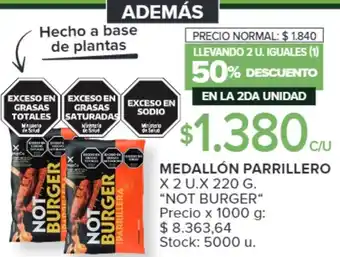 Carrefour MEDALLÓN PARRILLERO X 2 U X 220G oferta