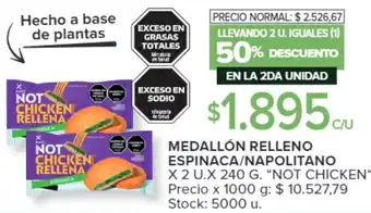 Carrefour MEDALLÓN RELLENO ESPINACA/NAPOLITANO X 2U X 240G oferta