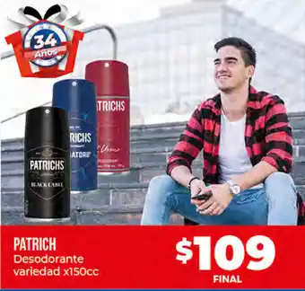 Supermayorista Vital Patrich Desodorante Variedad x 150 cc oferta
