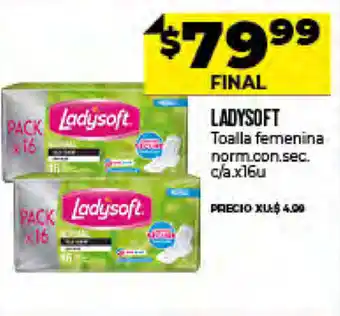 Supermayorista Vital Ladysoft Toalla Femenina Norm. Con. Sec. 16 u oferta