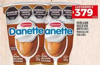 Supermercados DIA POSTRE LA COPA DULCE DE LECHE DANETTE X 100G oferta