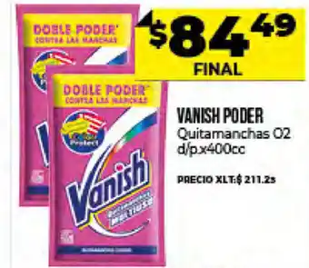 Supermayorista Vital Vanish Poder Quitamanchas O2 x 400cc oferta