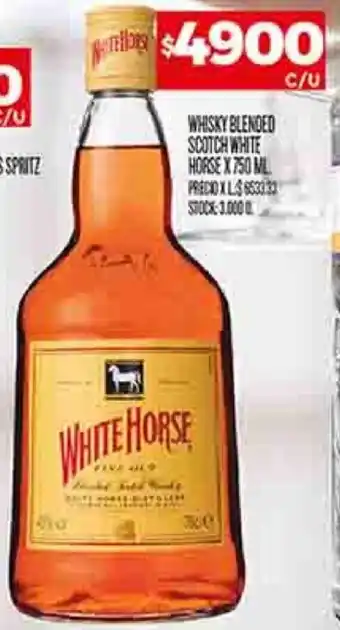 Supermercados DIA WHISKY BLENDED SCOTCH WHITE HORSE X 750ML oferta
