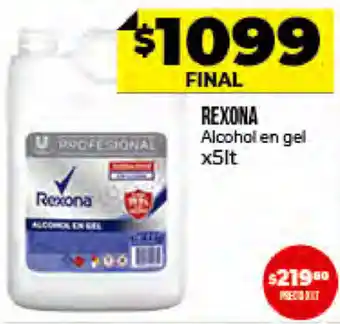 Supermayorista Vital Rexona Alcohol en Gel x 5 lt oferta