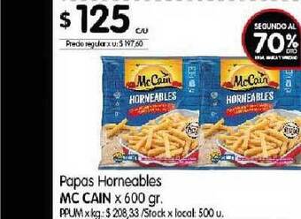 Disco Mc Cain Papas Horneables x 600gr oferta