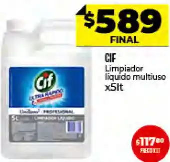 Supermayorista Vital Cif Limpiador Liquido Multiuso x 5 lt oferta