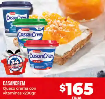 Supermayorista Vital Casancrem Queso Crema Con Vitaminas x 290gr oferta