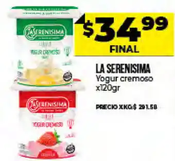 Supermayorista Vital La Serenisima Yogur Cremoso x 120 gr oferta