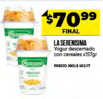 Supermayorista Vital La Serenisima Yogur Descemado Con Cereales x 157gr oferta