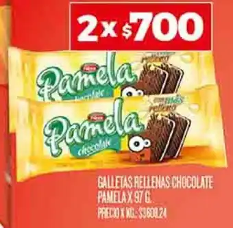 GALLETAS RELLENAS CHOCOLATE PAMELA X 97G