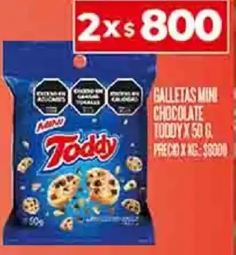 Supermercados DIA GALLETAS MINI CHOCOLATE TODDY X 50G oferta