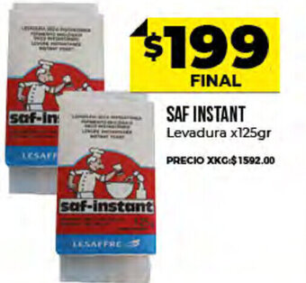 Supermayorista Vital Saf Instant Levadura x 125 gr oferta