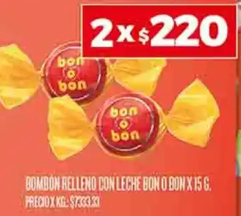 Supermercados DIA BOMBON RELLENO CON LECHE BON O BON X 15G oferta